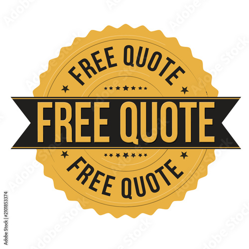 Free quote golden badge,emblem or label