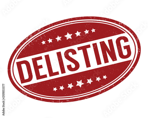 Delisting grunge rubber stamp