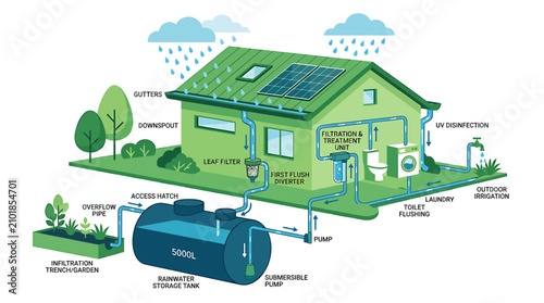 Rainwater Harvesting System Storage Tank.