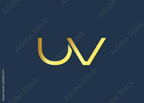 Luxury Gold UV Monogram Logo design. Luxury Minimalist Corporate Branding And Identity Design For Business
