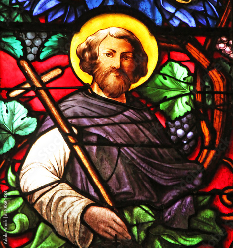 Apostle, stained glass, Saint Germain-l'Auxerrois church, Paris