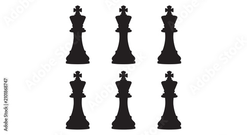 Foto Chess King Pieces In Black Silhouette game