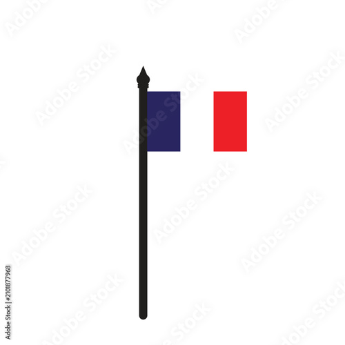 Cuadro en lienzo Illustration of the French flag