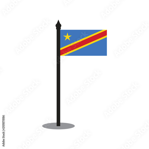 Fotografía Illustration of the flag of the Democratic Republic of the Congo