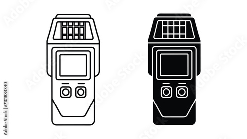 Foto Voice recorder icon set dictaphone vector illustration portable audio recording