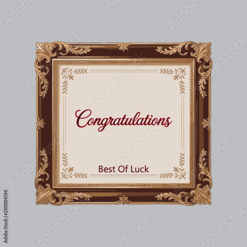 A Minimalist Typography Calligraphy ''Congratulations'' Silhouette Vector Art