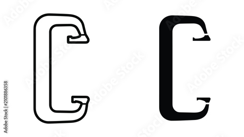 Obraz na plátně Cclamp icon, simple style, isolated on white background