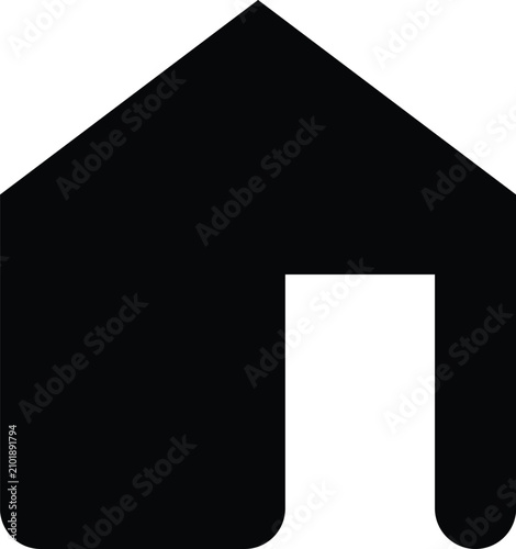 Web home flat icon for apps and websites