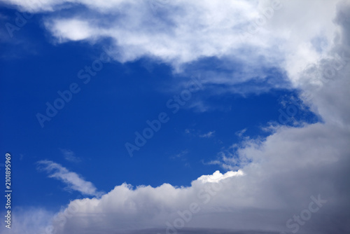 Blue sky and clouds in sunny day