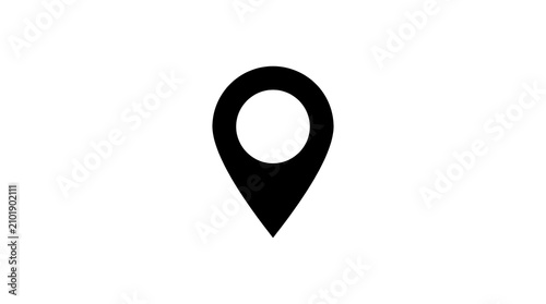 Simple black location pinpoint icon