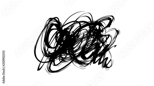 Abstract black ink splatter design