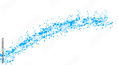 Photos Abstract blue paint splatter brush stroke isolated on transparent background