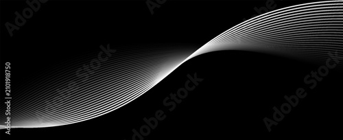 Abstract wave stripes lines pattern on white background vector