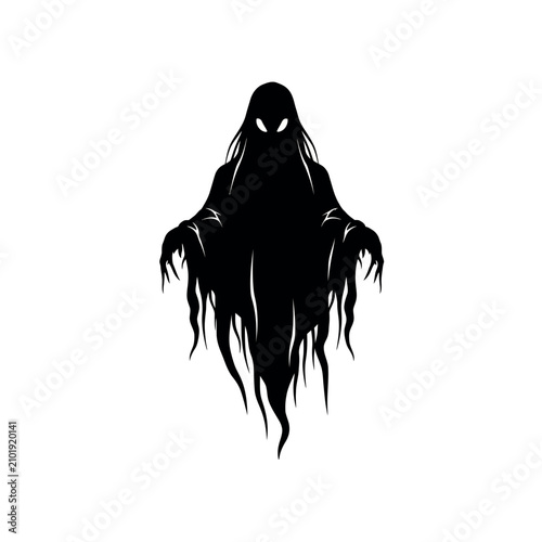 Fotografía Black silhouette of a ghost figure 2.