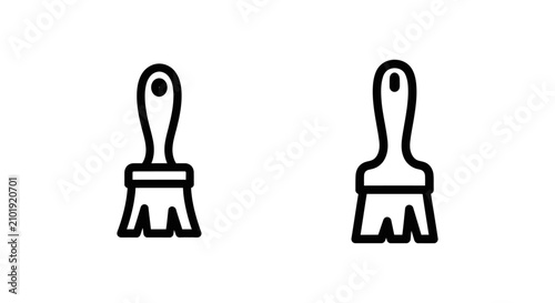 Kitchen utility icons showing a crust brush and a glaze applicator tool for culinary baking and food preparation tasks in a professional kitchen with applicator culinary preparation