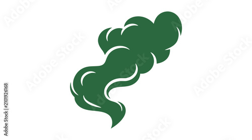 Green Smoke Cloud Wisp Swirl Abstract Shape