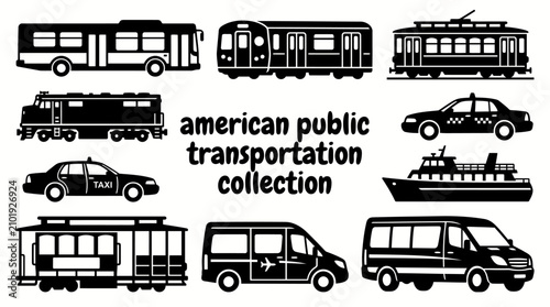 Canvastavla american public transportation featuring city buses subway trains streetcars com