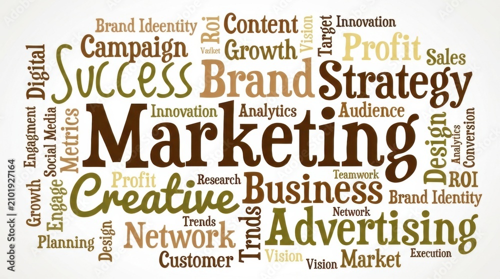 Obraz premium Marketing and advertising concept. Business strategy and growth ideas