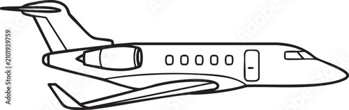 Fotografía Travel and Aviation Line Icons Pack, Airport and Airplane Outline Vector Collect