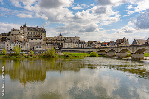 Schloss Amboise über dem Loiretal, Frankreich Chateau Amboise Loiré valley France, Leonardo da Vinci, Chapelle Saint-Hubert, Hubertuskapelle
