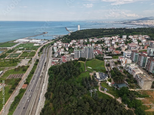 Beautiful Aerial Perspective of Samsun’s Vibrant City Center and Waterfront