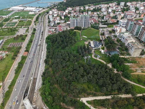 Beautiful Aerial Perspective of Samsun’s Vibrant City Center and Waterfront