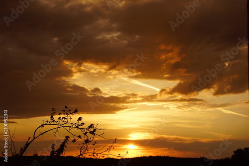 sunset in the clouds