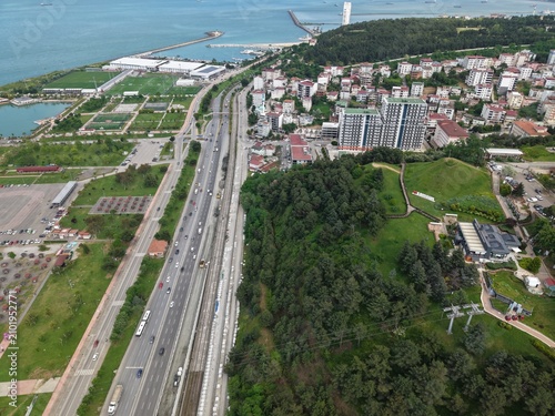 Beautiful Aerial Perspective of Samsun’s Vibrant City Center and Waterfront