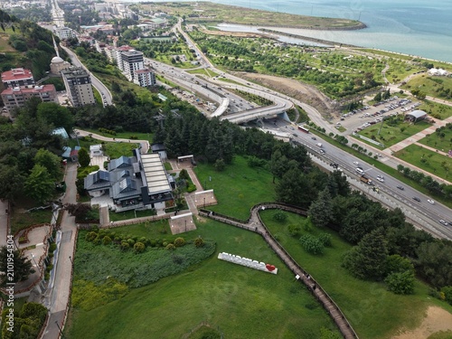 Beautiful Aerial Perspective of Samsun’s Vibrant City Center and Waterfront