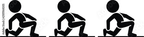 Photos Man doing push up exercise step by step illustration