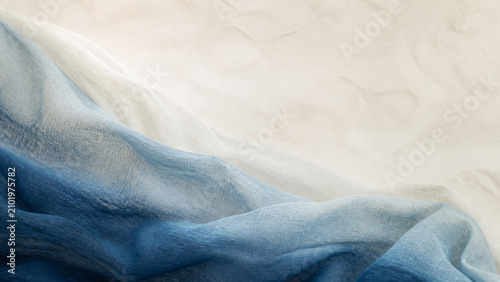 Hand-Dyed Fabric Folds Create Broad Negative Space