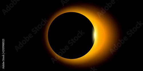 Neon Eclipse Glow Abstract Background Vibrant neon eclipse illustration with colorful glowing light effects, ideal for music events, posters, gaming, and creative advertisements