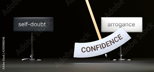Fotografía Confidence cycles between self-doubt and arrogance