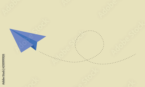 vector illustration of a origami plane