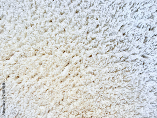 Fotografía plush ivory shag rug texture closeup evokes cozy wellness sanctuary for sustaina