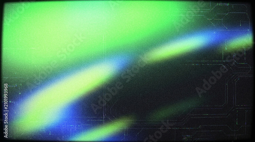 Abstract Fluid Gradient Background with Dynamic Neon Light Streaks and Subtle Digital Circuit Patterns for Modern Visuals