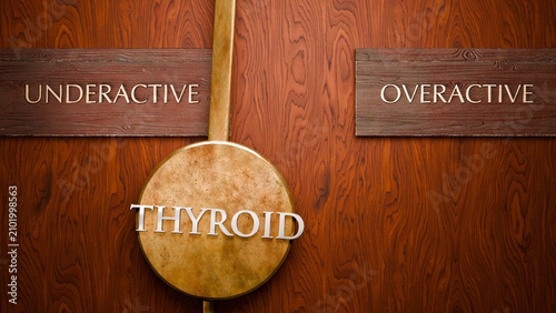 Cuadro en lienzo Thyroid swings between underactive and overactive