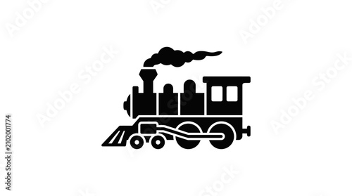 Obraz na płótnie Steam Locomotive Train Icon