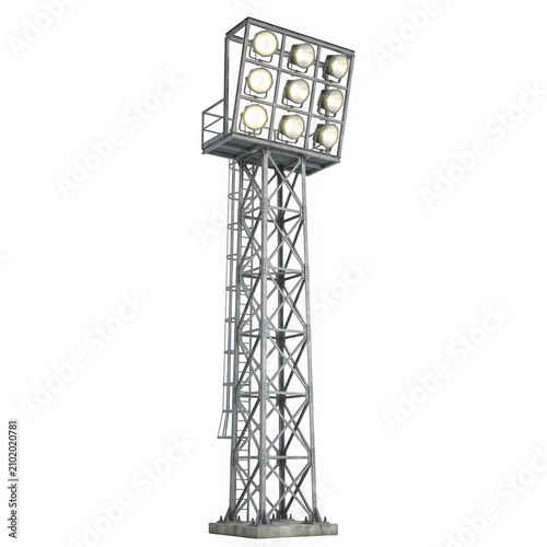Wireframe cell tower illustration