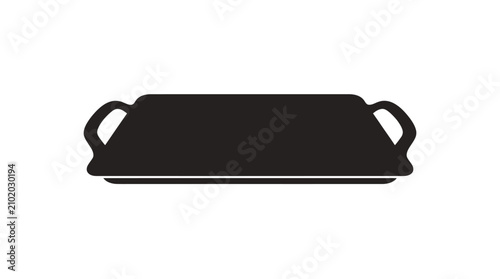 Machine Silhouette On White Background Industrial Equipment Outline