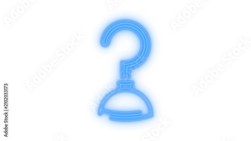 Konstfotografi Colorful neon pirate hook icon representing captain hand accessory or prosthetic
