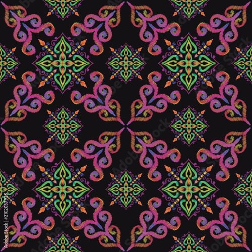 seamless Florals traditional pattern elements designed for background, wallpaper, decorating, wrapping, fabric, clothing, textiles, tiles, carpet, embroidery design