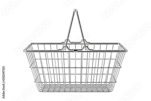 Metal Wire Shopping Basket with Upright Handle
