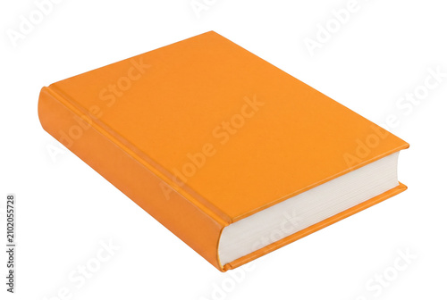 Canvastavla Thick orange hardcover book in perspective view
