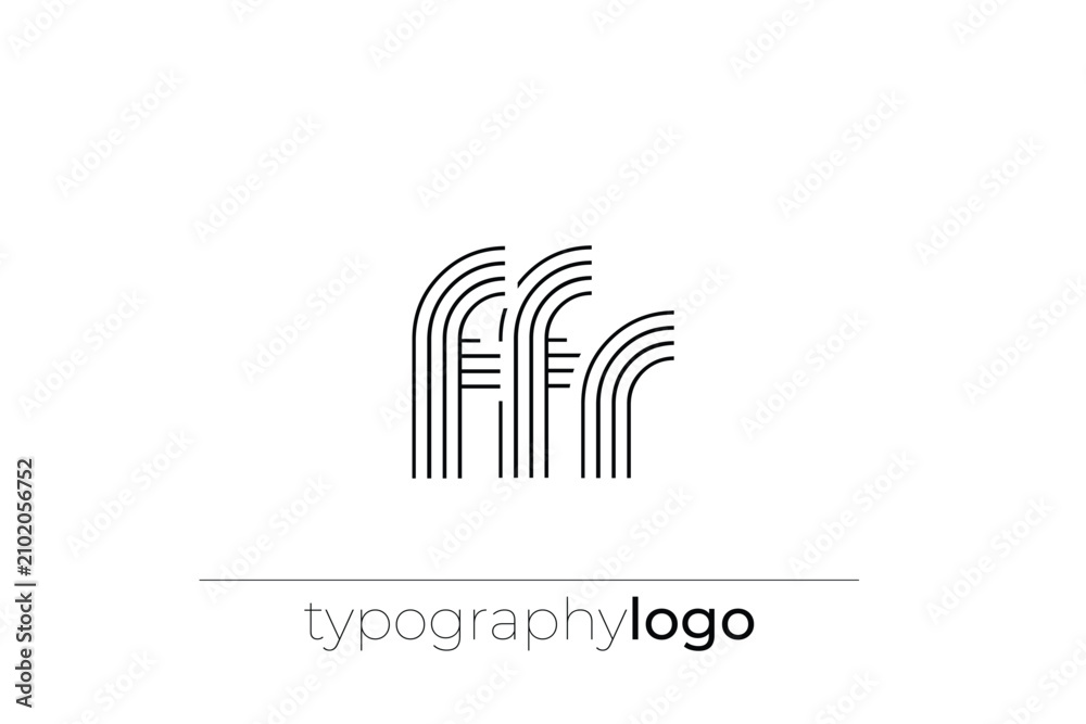 Fototapeta premium FFR modern geometric typography logo