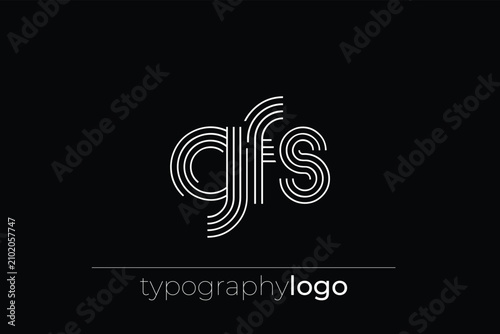 GFS modern geometric typography logo