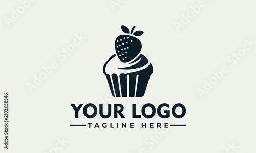 Tableau sur toile A cupcake with strawberry on top is displayed prominently now