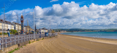Canvastavla Esplanade alomg Weymouth Beach, Dorset, Southern England
