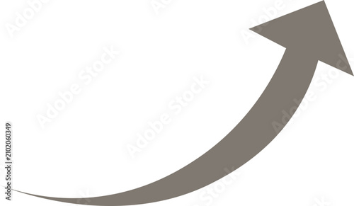 Minimalist Curved Arrow Icon, Single Line Directional Symbol for UI/UX Design