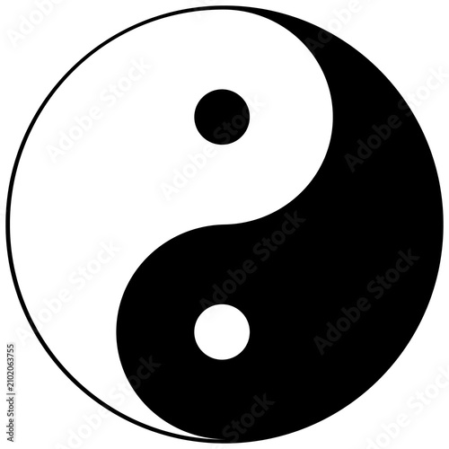 Photos Yin yang symbol icon vector illustration